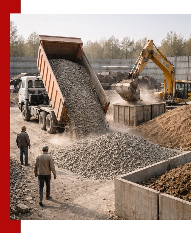 Доставка нерудных материалов с погрузкой и разгрузкой в Гудермесе