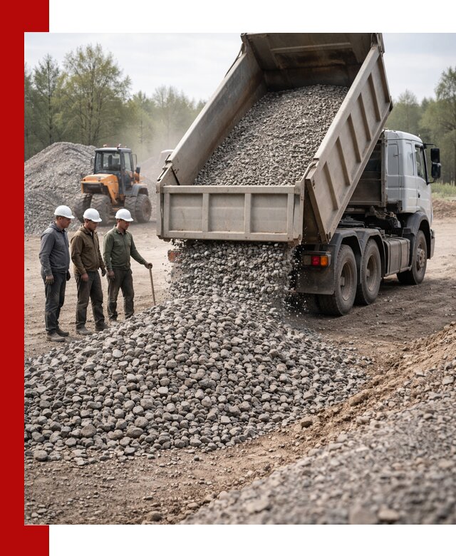 Доставка гравийного щебня фракции 70-120 в Гудермесе