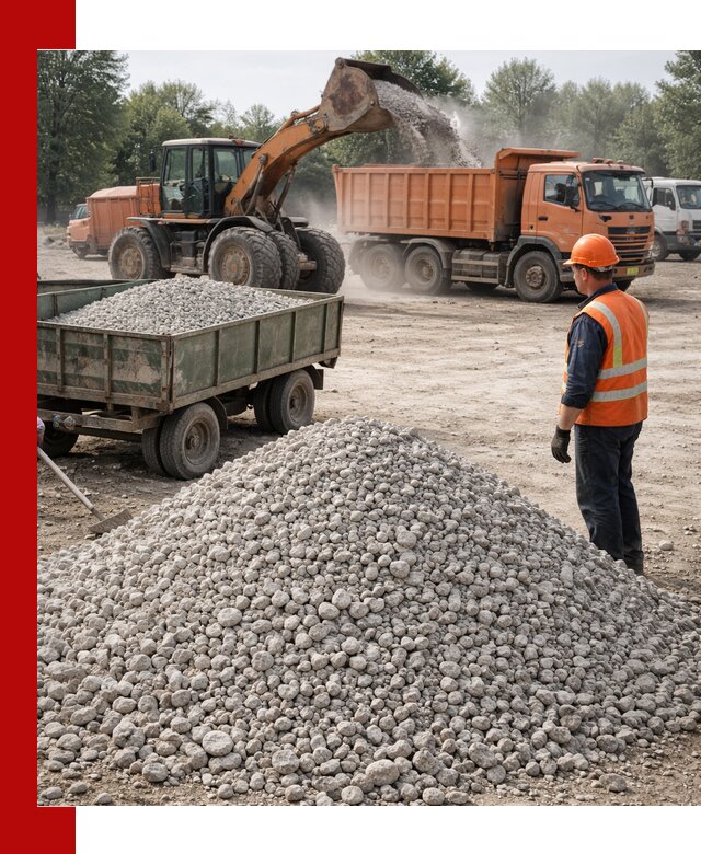 Доставка известнякового щебня фракция 20–40 в Гудермесе