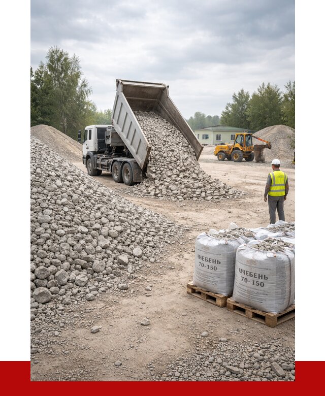 Известняковый щебень фракция 70-150 в Гудермесе от 1281 р. | ПРОНЕРУДГдр