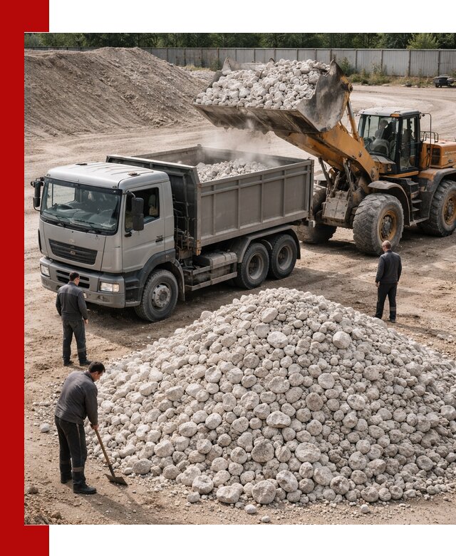 Известняковый щебень фракция 70–150 с доставкой в Гудермесе