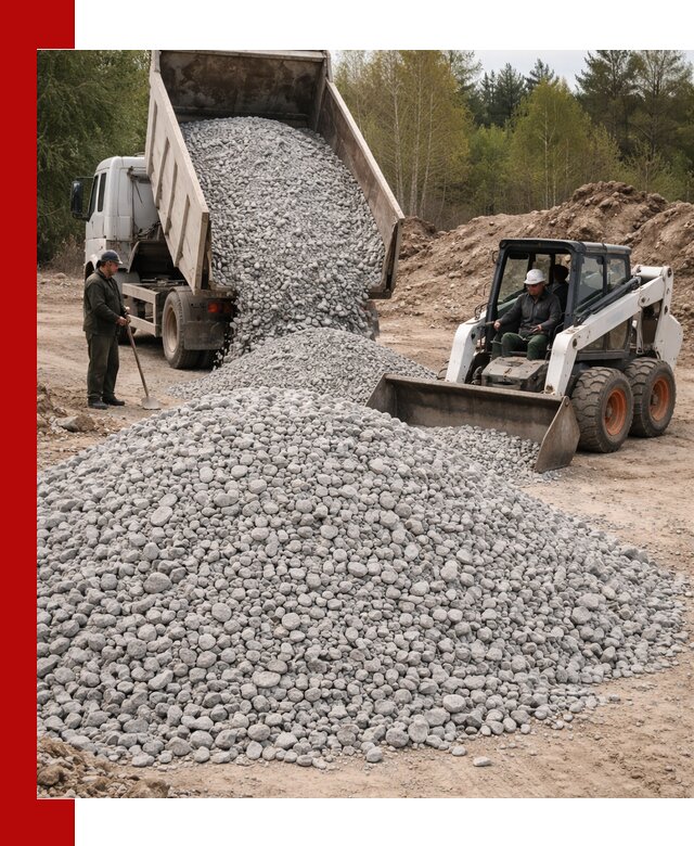 Доставка доломитового щебня в Гудермесе напрямую от карьера