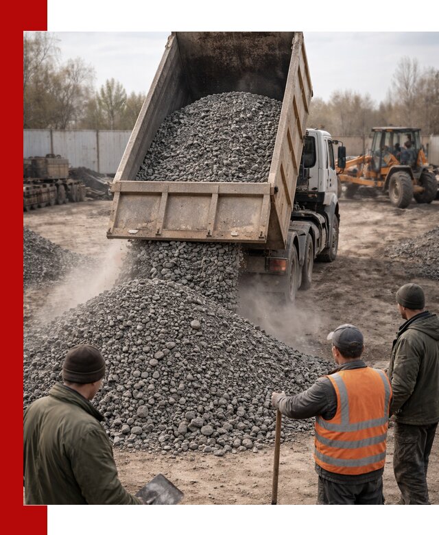 Доставка шлакового щебня в удобные сроки по выгодной цене в Гудермесе