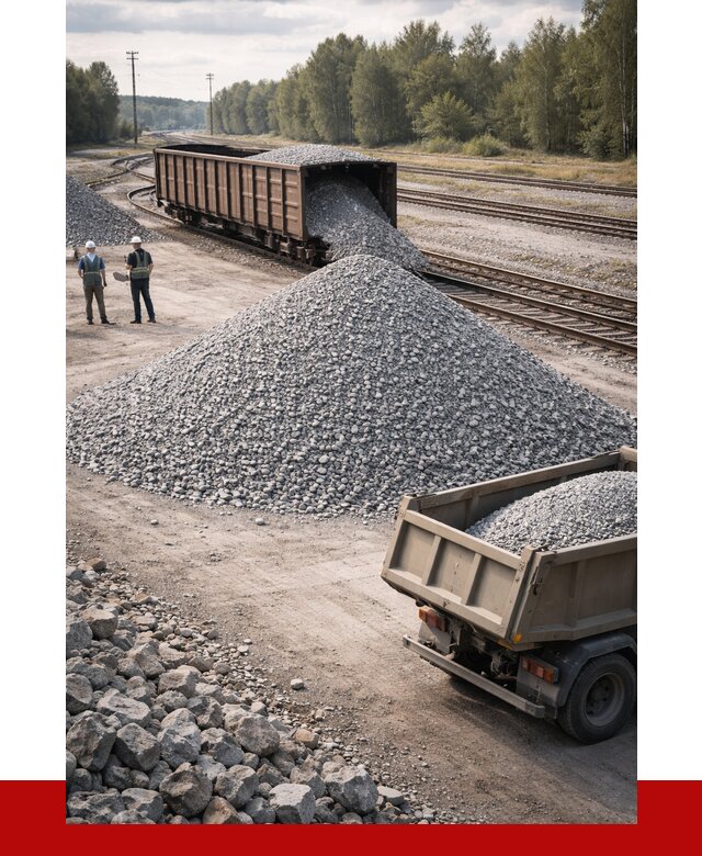 Железнодорожный щебень 20-60 в Гудермесе от 1742 р. | ПРОНЕРУДГдр