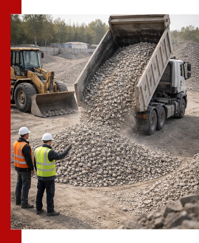 Вторичный щебень фракция 40–70 доставка в Гудермесе