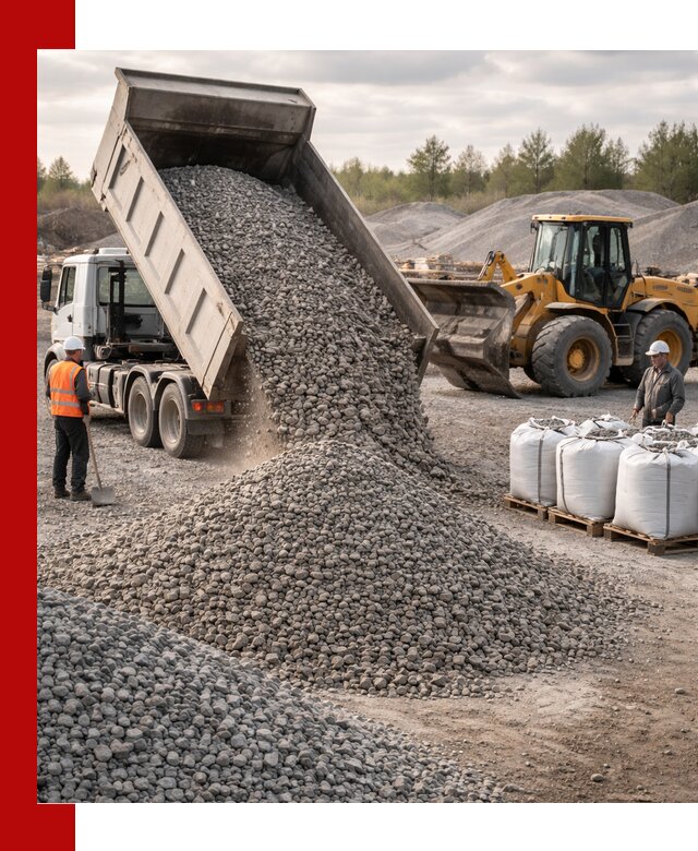 Бетонный щебень фракция 5–20 с доставкой в Гудермесе