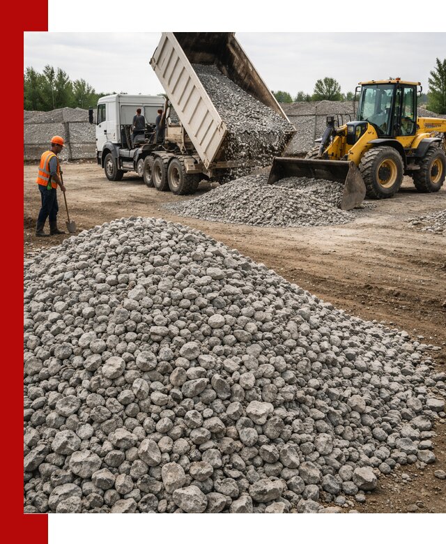 Доставка бетонного щебня фракции 40-70 в Гудермесе