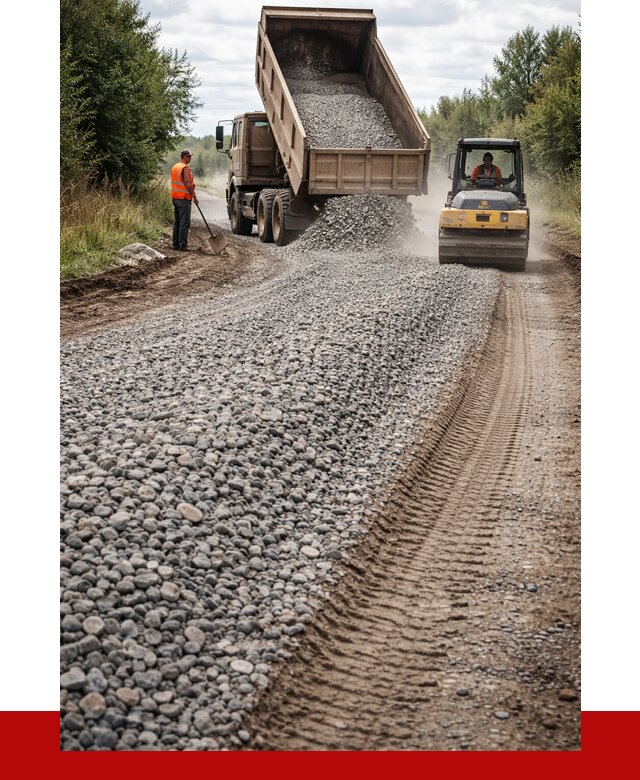 Щебень для отсыпки дороги в Гудермесе от 2767 р. ПРОНЕРУДГдр