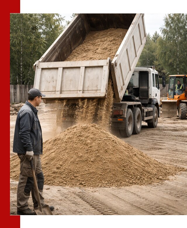 Доставка и продажа песка с разгрузкой в Гудермесе
