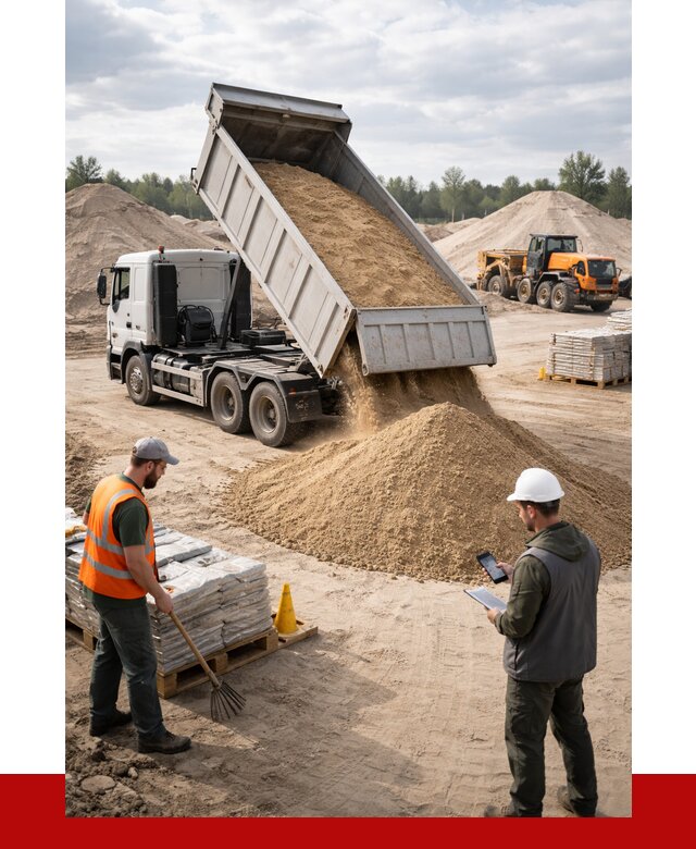 Карьерный песок с доставкой в Гудермесе от 3689 р. ПРОНЕРУДГдр