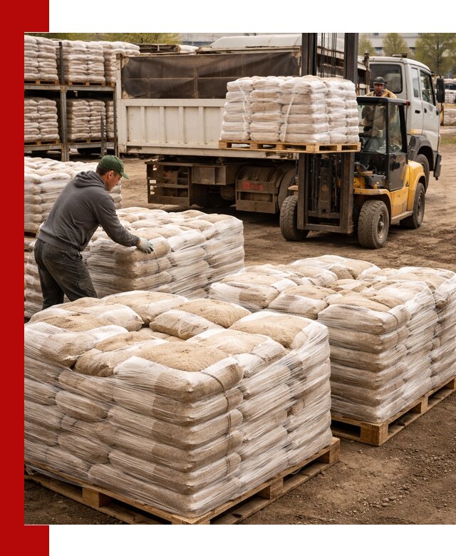 Карьерный песок в мешках с доставкой в Гудермесе