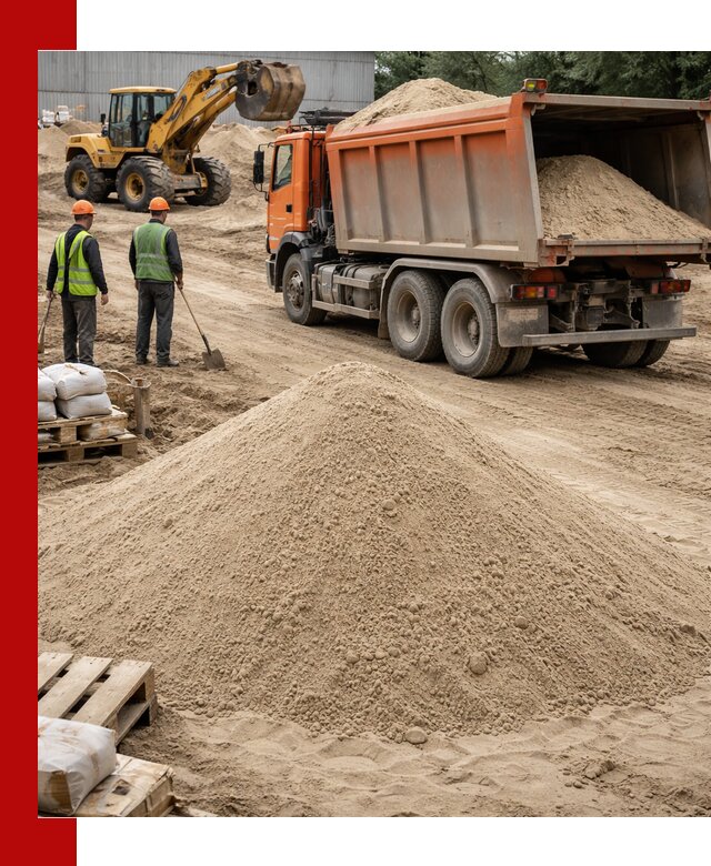 Доставка и продажа мытого речного песка в Гудермесе