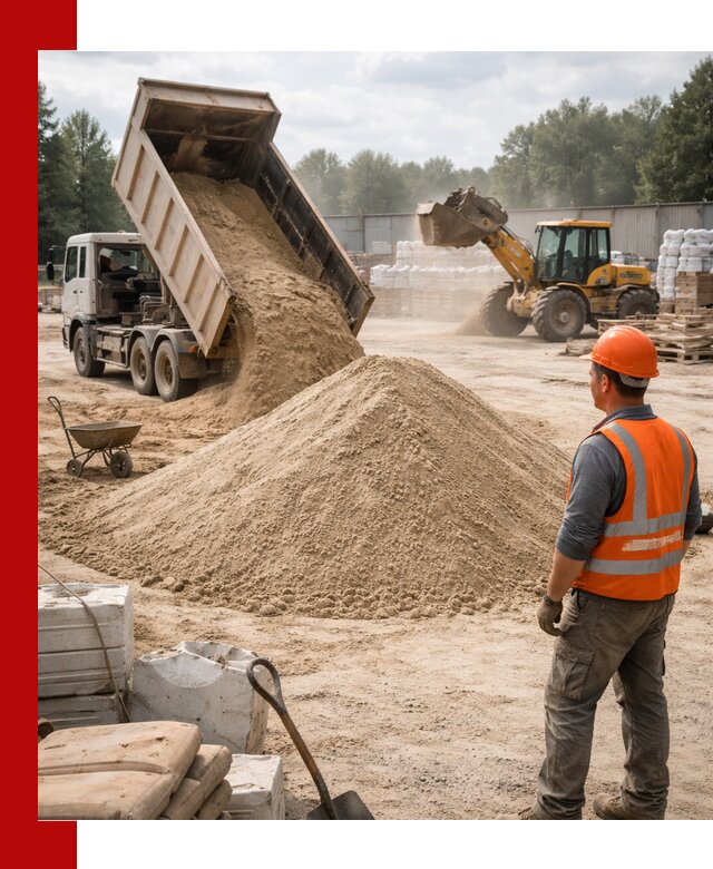 Доставка строительного песка с самосвалом в Гудермесе