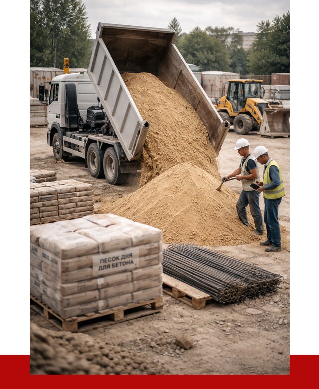 Песок для бетона в Гудермесе от 2562 р. с доставкой, ПРОНЕРУДГдр