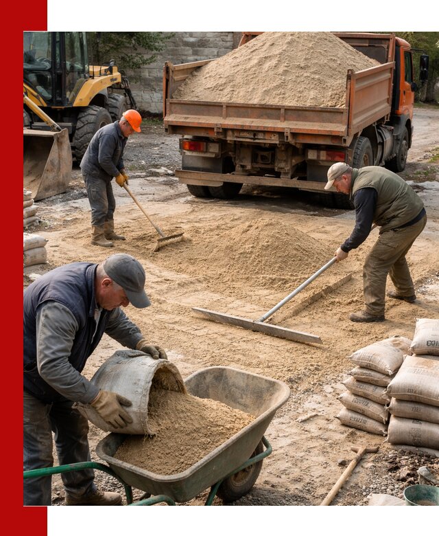 Поставка песка для стяжки в Гудермесе с быстрой доставкой