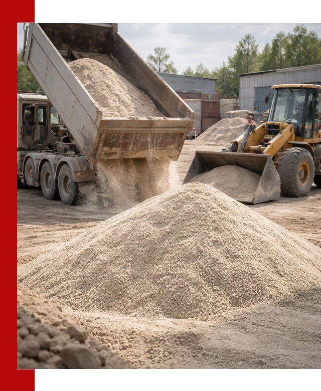 Кварцевый песок с доставкой в Гудермесе для строительных работ