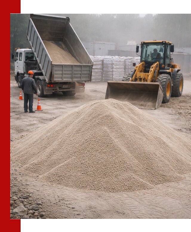 Кварцевый песок фракция 0–8 для стройработ в Гудермесе