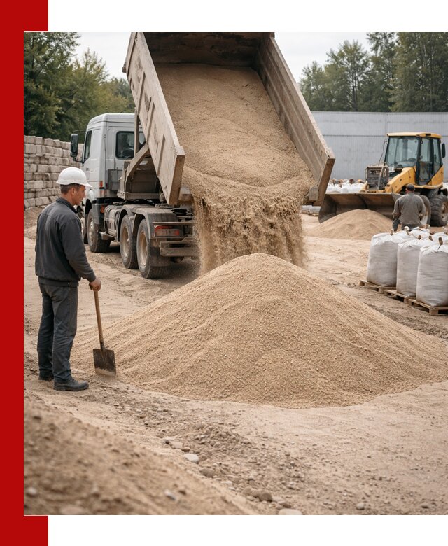 Кварцевый песок фракция 0–3 мм с доставкой в Гудермесе