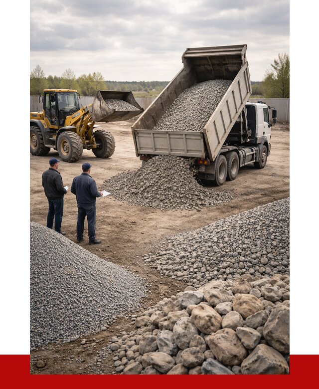 Гравий и камень с доставкой в Гудермесе от 4304 р. - ПРОНЕРУДГдр