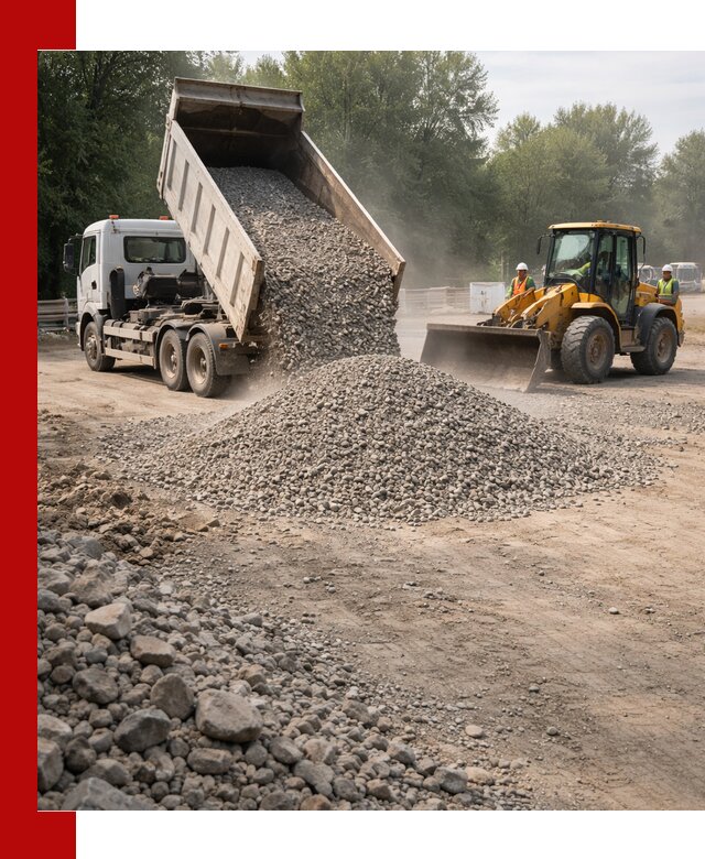 Гравий фракция 5–20 доставка в Гудермесе оптом и в розницу