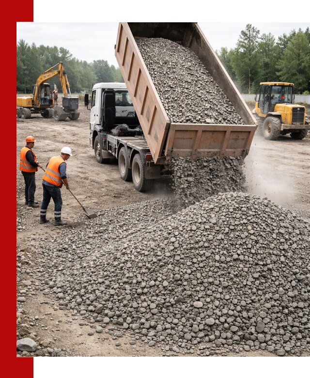 Доставка гравия фракции 40-70 в Гудермесе оптом и в розницу