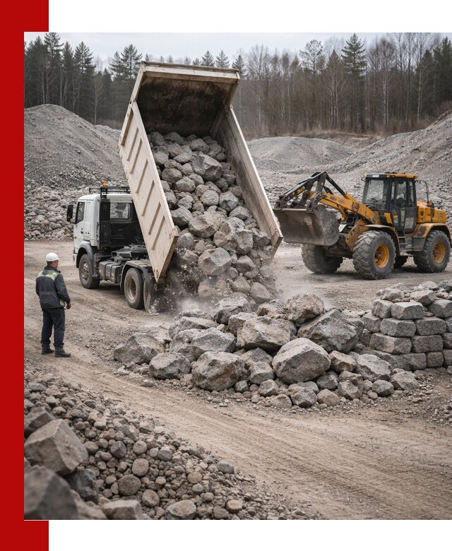 Доставка и продажа бутового гранитного камня в Гудермесе