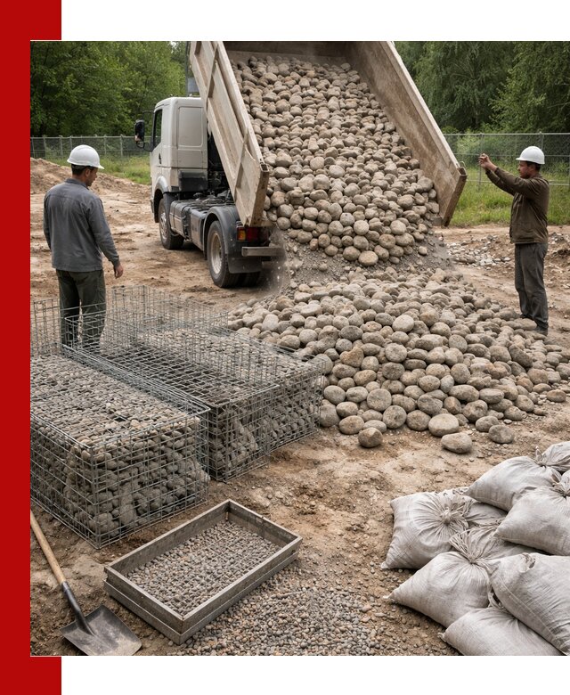 Камень для габионов фракция 70–151 в Гудермесе