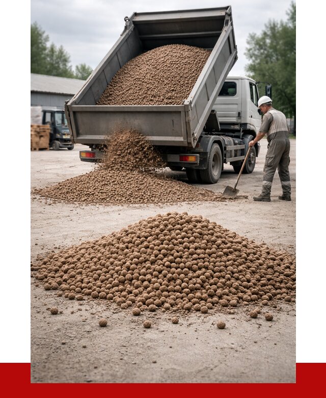 Керамзит с доставкой в Гудермесе от 4304 р. за м3 | ПРОНЕРУДГдр