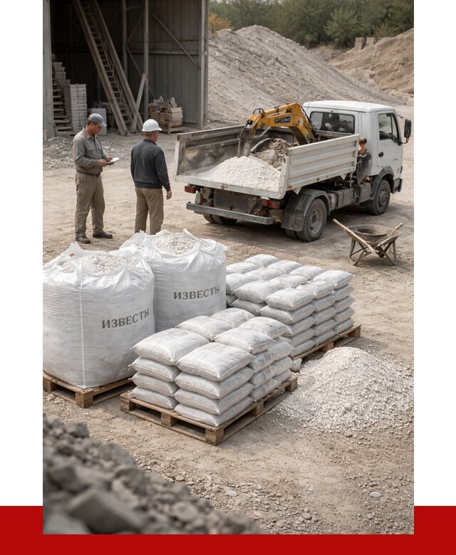 Известь строительная в Гудермесе с доставкой от 4304 р. | ПРОНЕРУДГдр