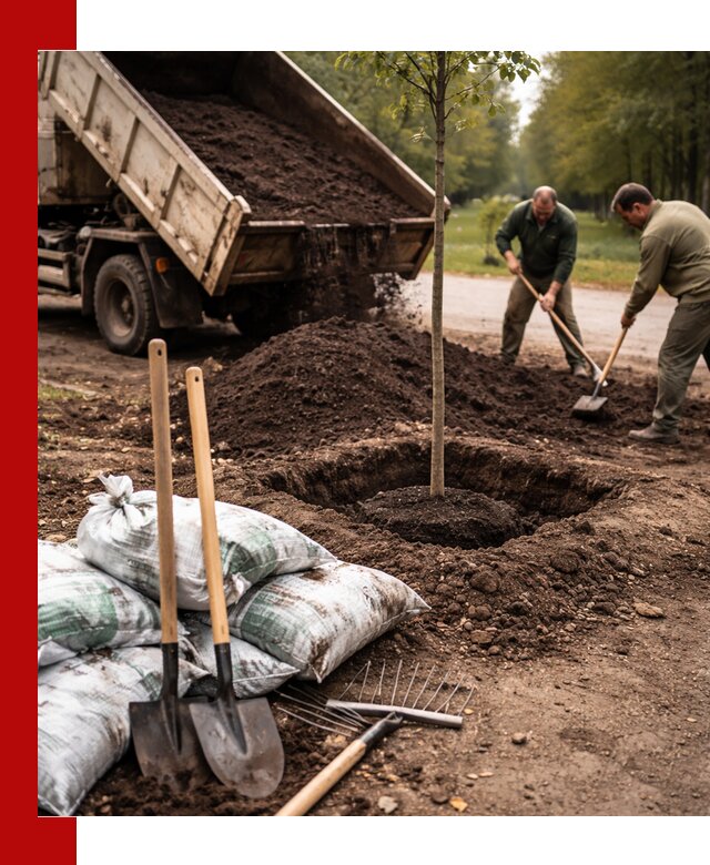 Грунт для посадки деревьев в Гудермесе — доставка и подготовка почвы