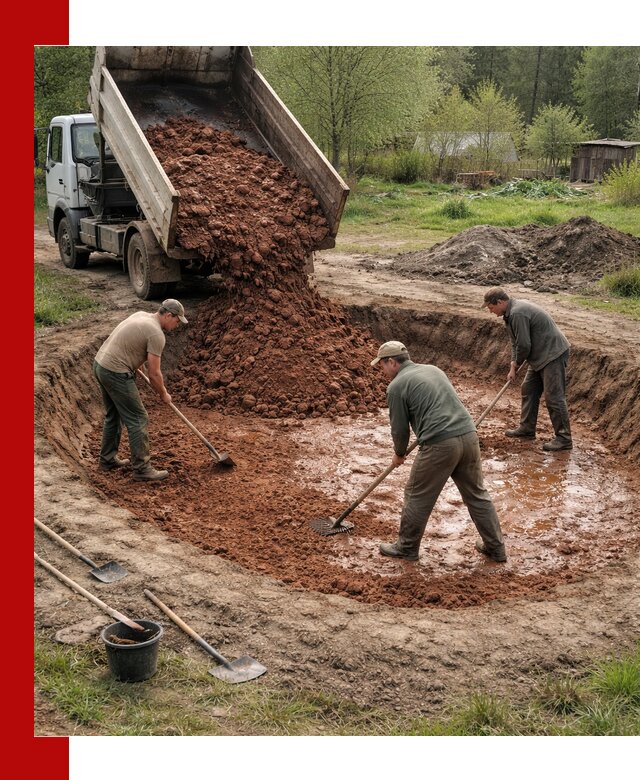 Купить качественную глину для пруда в Гудермесе