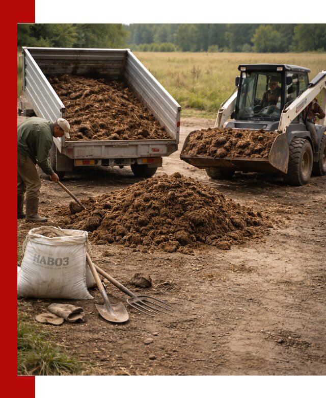 Доставка конского навоза в Гудермесе с разгрузкой и доставкой на объект