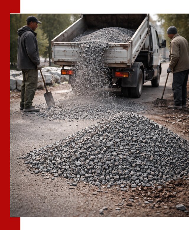 Гранитная крошка для посыпки дорог и тротуаров в Гудермесе