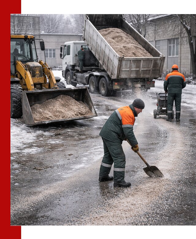 Реагент против гололеда с доставкой и нанесением в Гудермесе