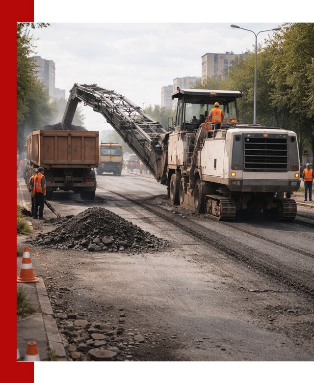 Фрезерованный асфальт в Гудермесе — удаление и вывоз старого покрытия
