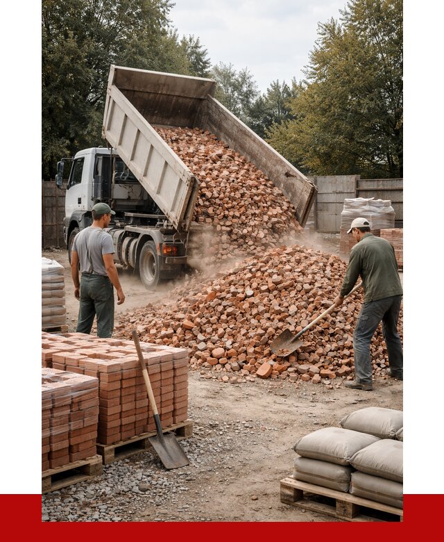 Бой кирпича в Гудермесе с доставкой от 4304 руб/куб | ПРОНЕРУДГдр