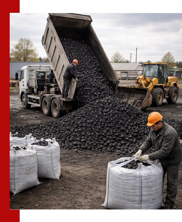 Доставка каменного угля в Гудермесе оптом и в розницу