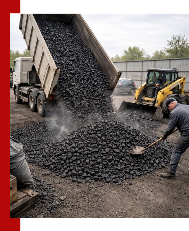 Доставка угля орех в Гудермесе оптом и в розницу