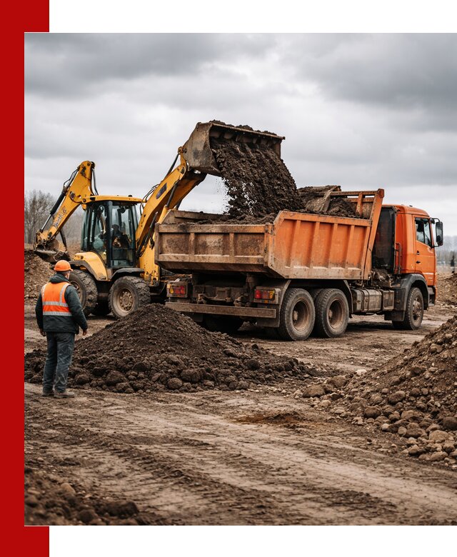 Вывоз грунта и строительного мусора в Гудермесе грузовыми самосвалами