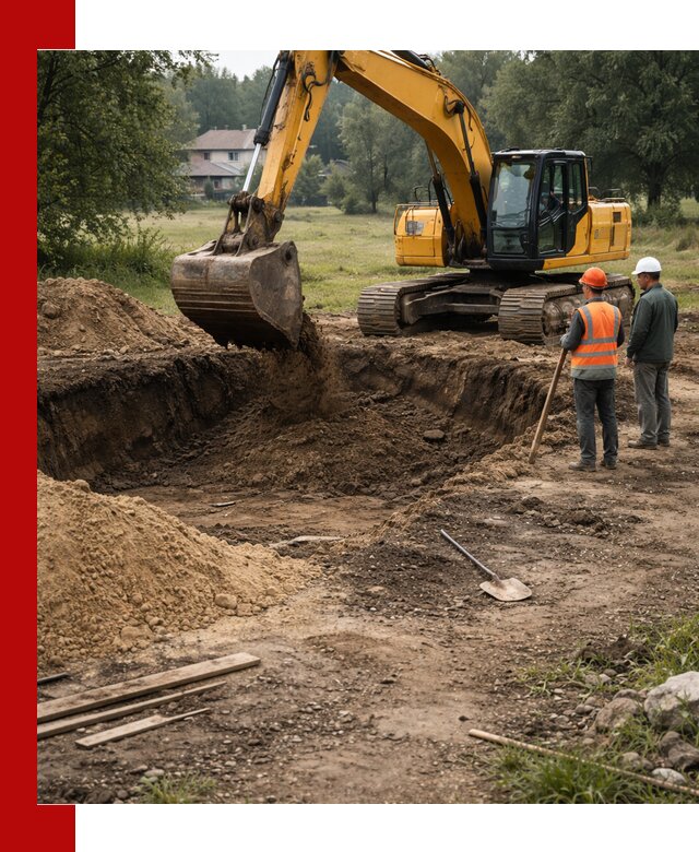 Рытье котлована под фундамент в Гудермесе (быстро и недорого)