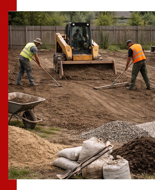 Выравнивание участка под строительство и благоустройство в Гудермесе