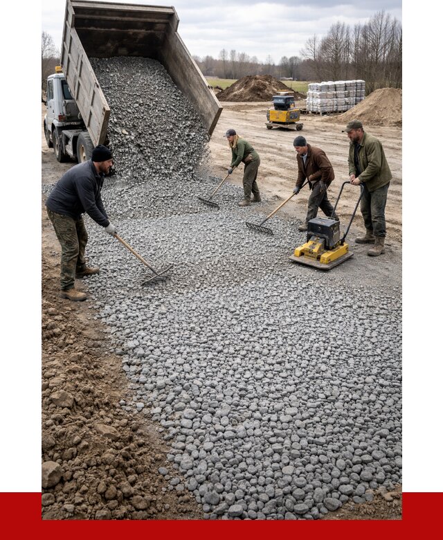 Устройство щебеночной подушки в Гудермесе от 4611 р. ПРОНЕРУДГдр